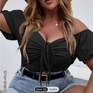 2/$15 Shein drawstring Front Tee